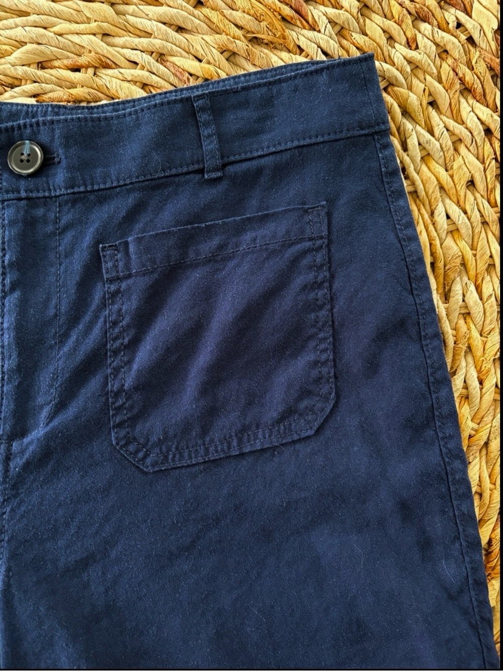 LOFT Palmer Linen Blend Wide Leg Curvy Fit Pant - Picture 7 of 11